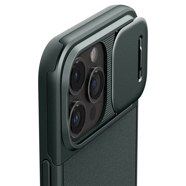 Spigen iPhone 15 Pro Skal Optik Armor MagFit Abyss Green