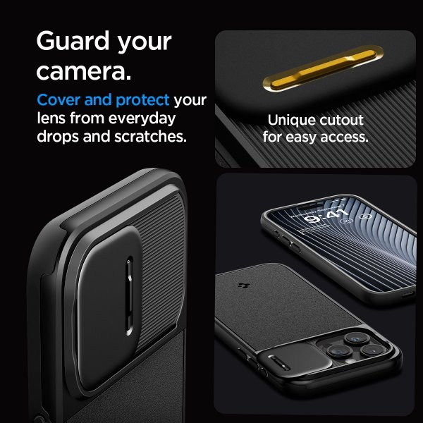 Spigen iPhone 15 Pro Skal Optik Armor MagFit Svart