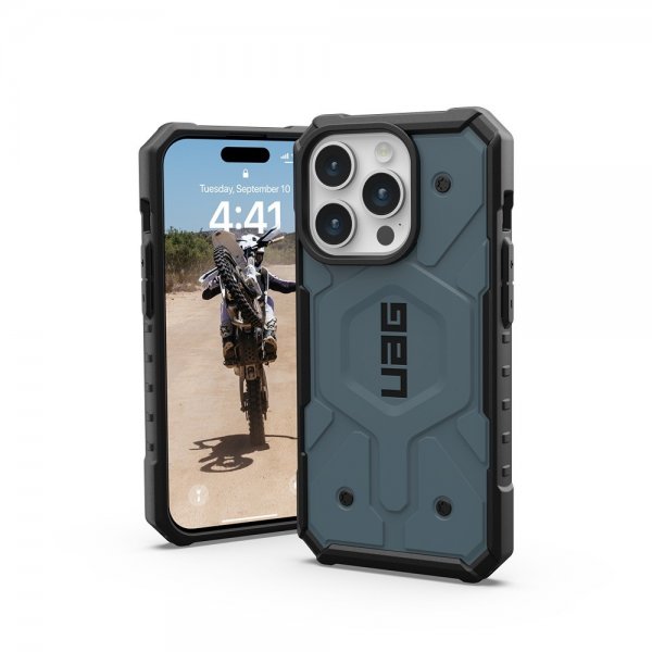 Urban Armor Gear (UAG) iPhone 15 Pro Skal Pathfinder MagSafe Cloud Blue
