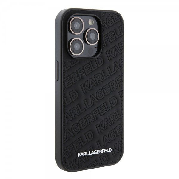 Karl Lagerfeld iPhone 15 Pro Skal Quilted K Pattern Svart