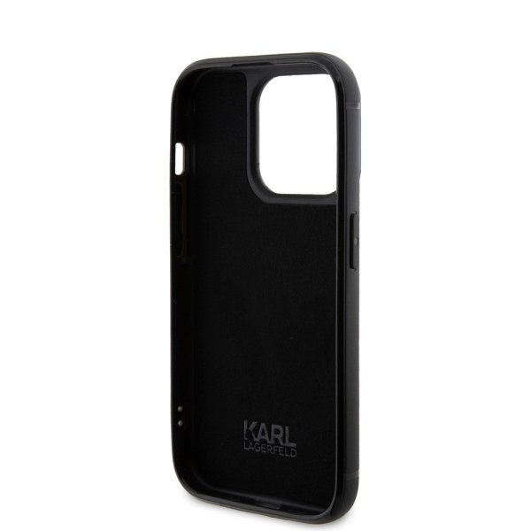 Karl Lagerfeld iPhone 15 Pro Skal Rhinestone Silver