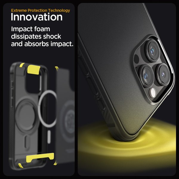 Spigen iPhone 15 Pro Skal Rugged Armor MagFit Matte Black