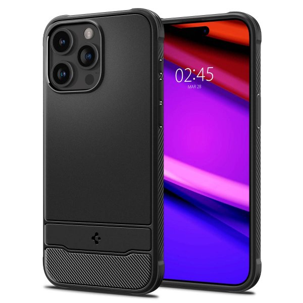 Spigen iPhone 15 Pro Skal Rugged Armor MagFit Matte Black