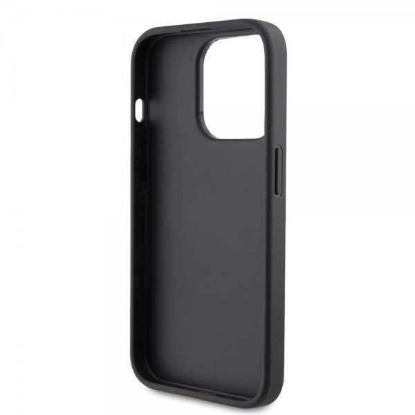 Karl Lagerfeld iPhone 15 Pro Skal Saffiano Double Cardslot Svart