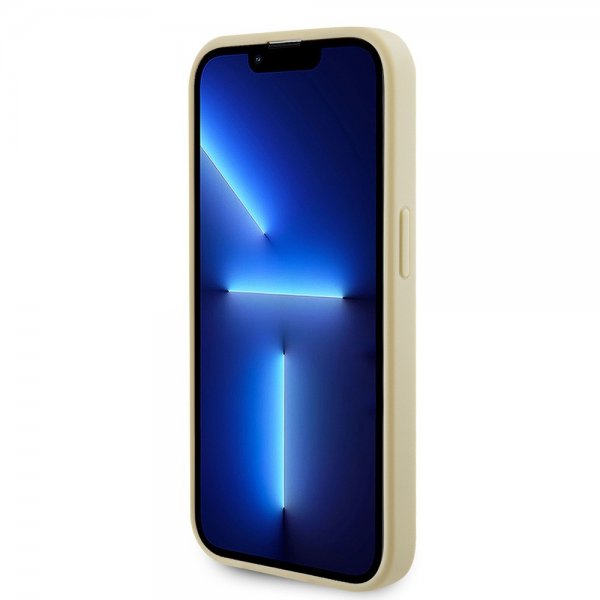 Guess iPhone 15 Pro Skal Saffiano MagSafe Beige