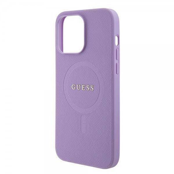 Guess iPhone 15 Pro Skal Saffiano MagSafe Lila