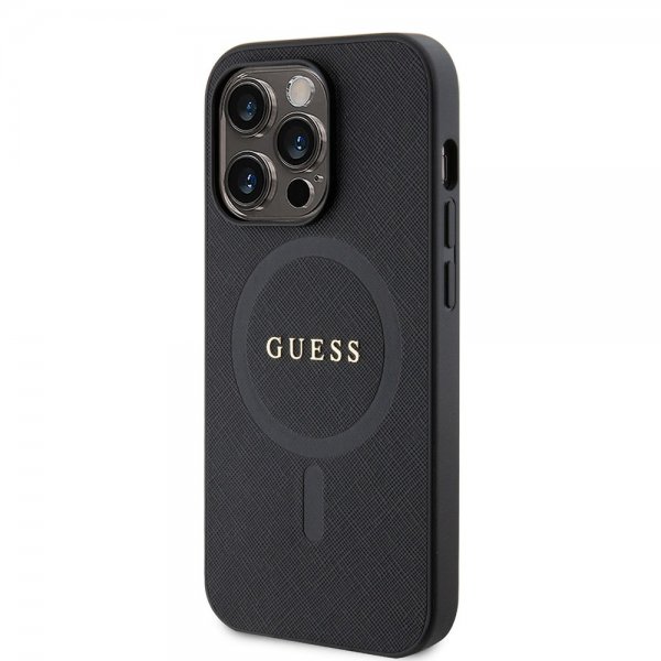 Guess iPhone 15 Pro Skal Saffiano MagSafe Svart