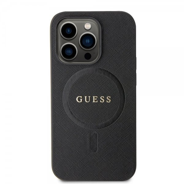 Guess iPhone 15 Pro Skal Saffiano MagSafe Svart