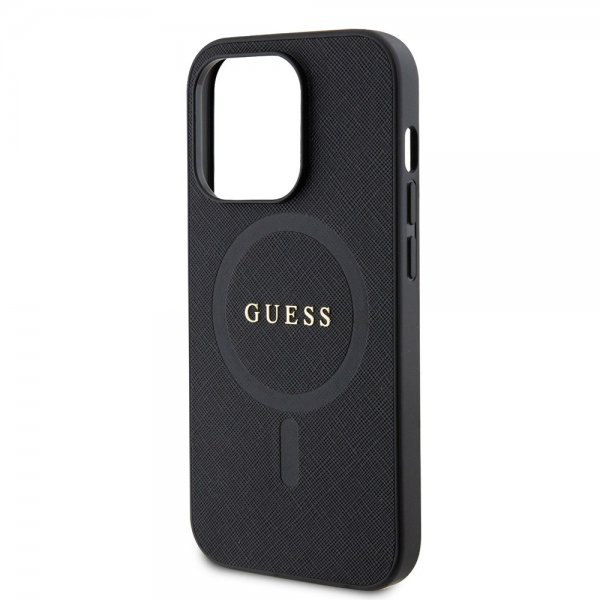 Guess iPhone 15 Pro Skal Saffiano MagSafe Svart