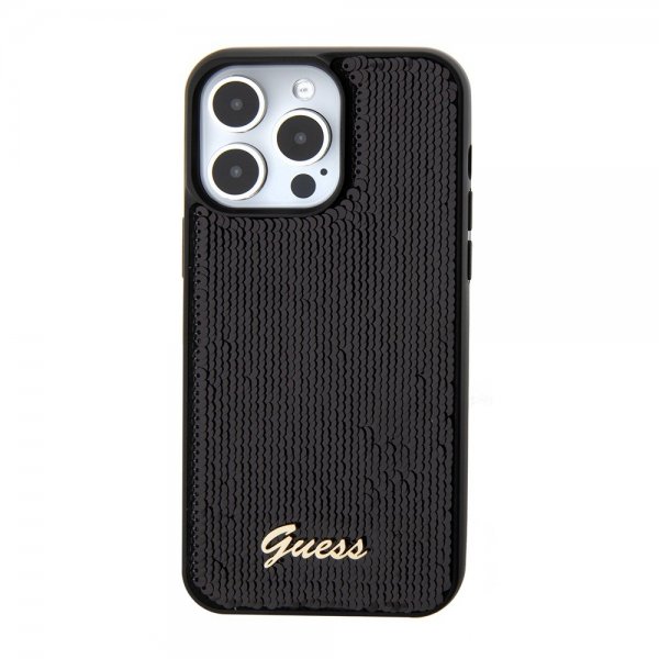 Guess iPhone 15 Pro Skal Sequin Svart