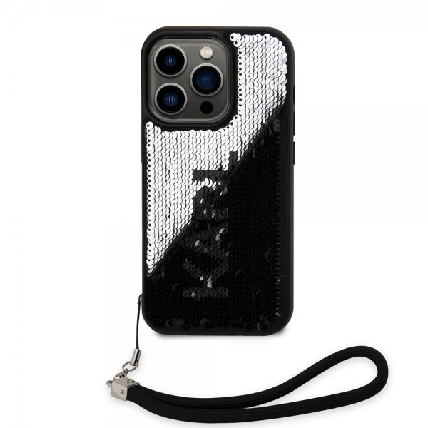 Karl Lagerfeld iPhone 15 Pro Skal Sequin Svart