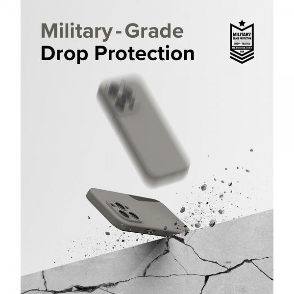 Ringke iPhone 15 Pro Skal Silicone Magnetic Grå