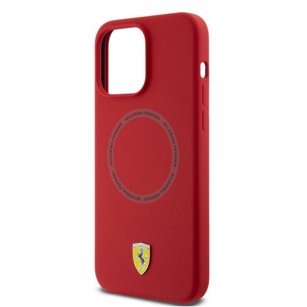 Ferrari iPhone 15 Pro Skal Silicone MagSafe Röd