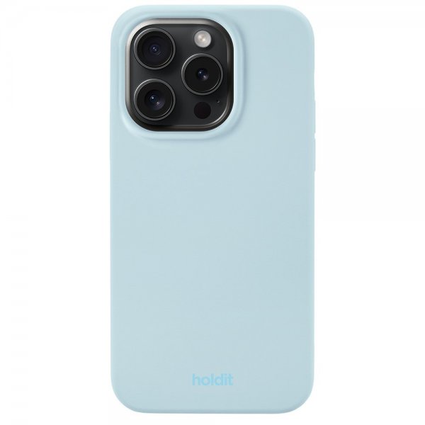 holdit iPhone 15 Pro Skal Silikon Mineral Blue