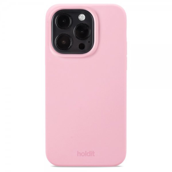 Holdit iPhone 15 Pro Skal Silikon Rosa