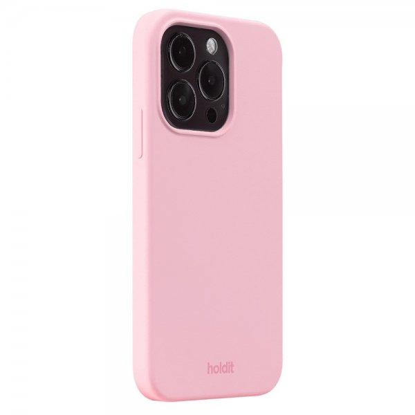 Holdit iPhone 15 Pro Skal Silikon Rosa