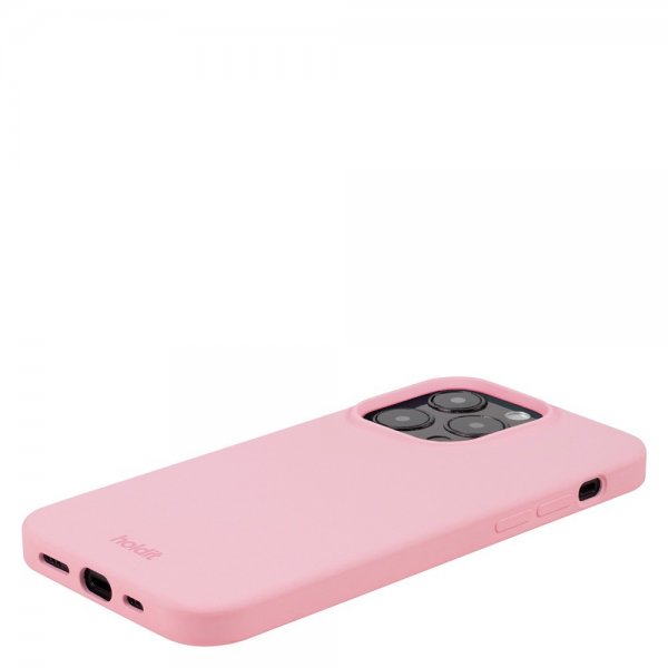 Holdit iPhone 15 Pro Skal Silikon Rosa