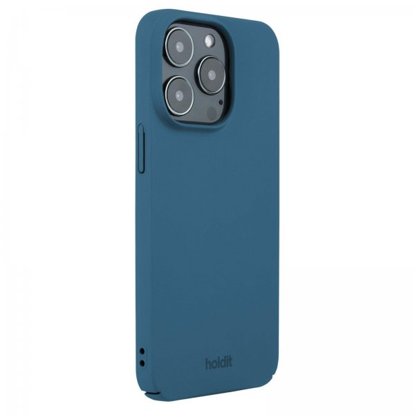 Holdit iPhone 15 Pro Skal Slim Case Denim Blue