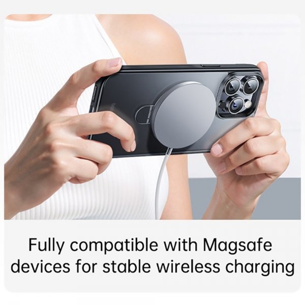 Baseus iPhone 15 Pro Skal Smart Ring Series MagSafe Svart