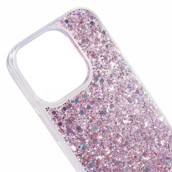 Nordic Covers iPhone 15 Pro Skal Sparkle Series Blossom Pink