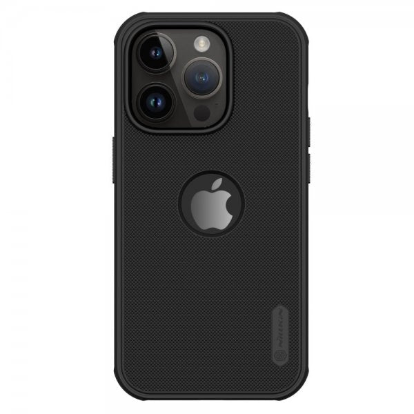 Nillkin iPhone 15 Pro Skal Super Frosted Shield Pro Logo Hole Svart
