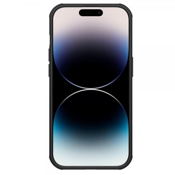 Nillkin iPhone 15 Pro Skal Super Frosted Shield Pro Logo Hole Svart