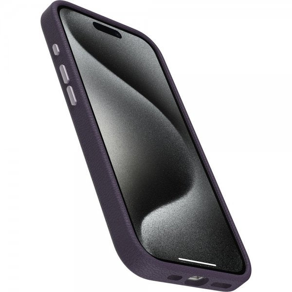 Otterbox iPhone 15 Pro Skal Symmetry Cactus Leather MagSafe Plum Luxe