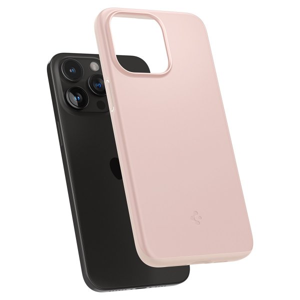 Spigen iPhone 15 Pro Skal Thin Fit Pink Sand