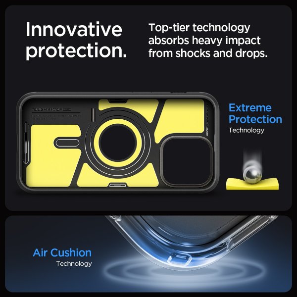 Spigen iPhone 15 Pro Skal Tough Armor MagFit Gunmetal