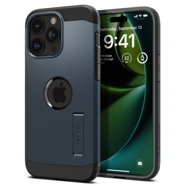 Spigen iPhone 15 Pro Skal Tough Armor MagFit Metal Slate