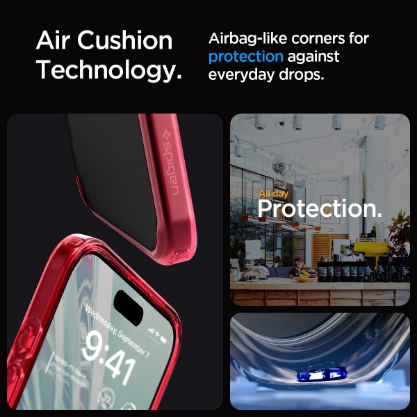 Spigen iPhone 15 Pro Skal Ultra Hybrid Deep Red