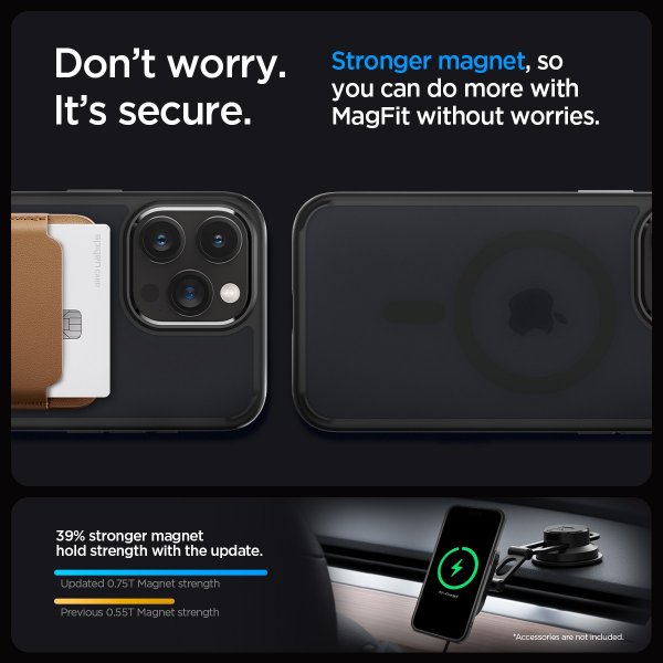 Spigen iPhone 15 Pro Skal Ultra Hybrid MagFit Frost Black