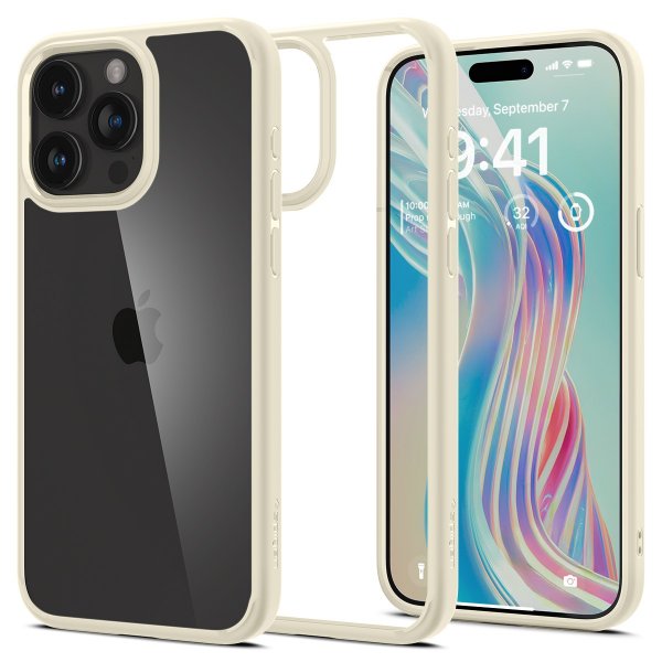 Spigen iPhone 15 Pro Skal Ultra Hybrid Mute Beige