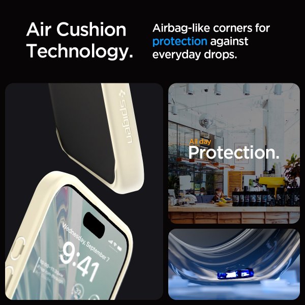 Spigen iPhone 15 Pro Skal Ultra Hybrid Mute Beige
