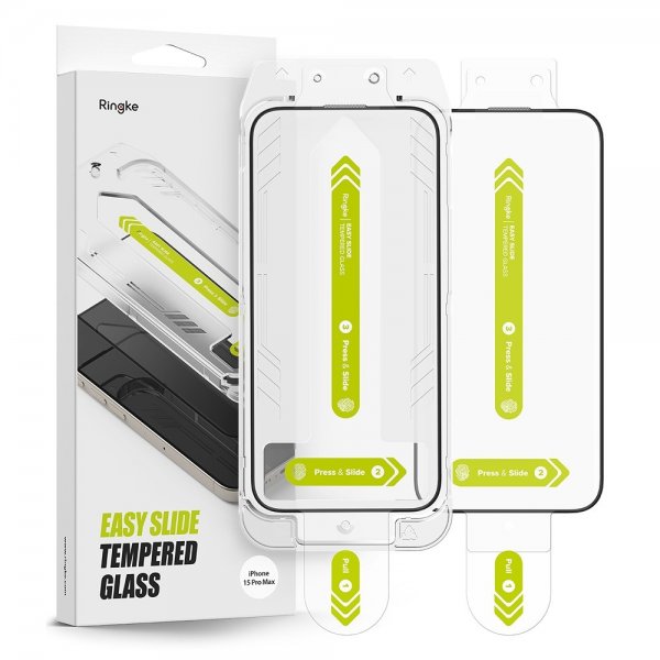 Ringke iPhone 15 Pro Skärmskydd Easy Slide 2-pack