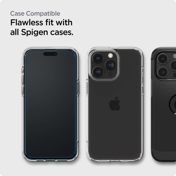 Spigen iPhone 15 Pro Skärmskydd GLAS.tR ALIGNmaster 2-pack