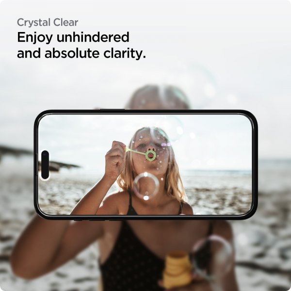 Spigen iPhone 15 Pro Skärmskydd GLAS.tR ALIGNmaster 2-pack