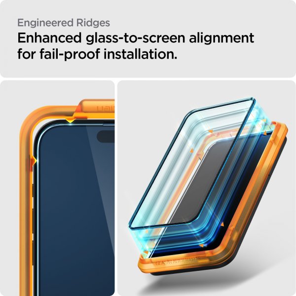 Spigen iPhone 15 Pro Skärmskydd GLAS.tR ALIGNmaster 2-pack