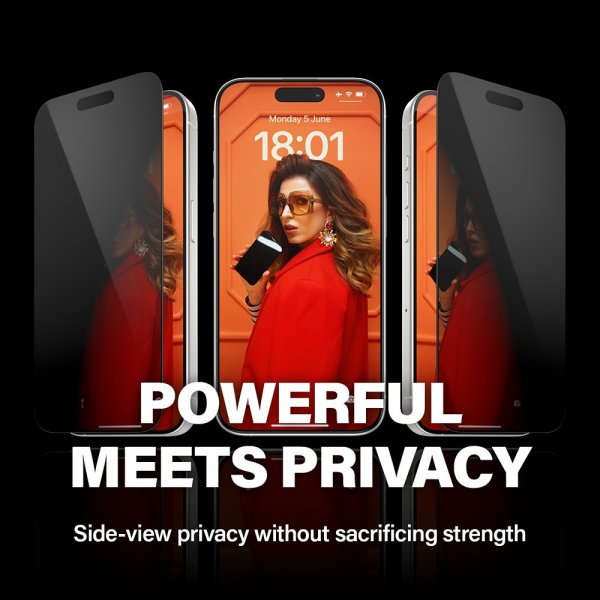 PanzerGlass iPhone 15 Pro Skärmskydd Ultra-Wide Fit Privacy EasyAligner