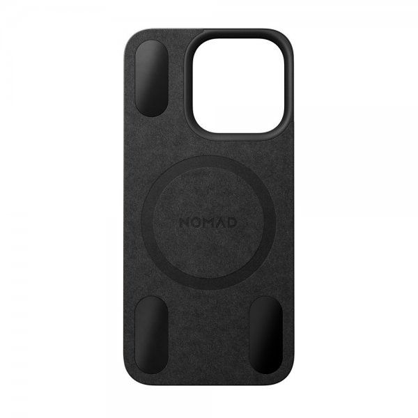 Nomad iPhone 15 Pro Skin Magnetic Leather Back Horween Svart