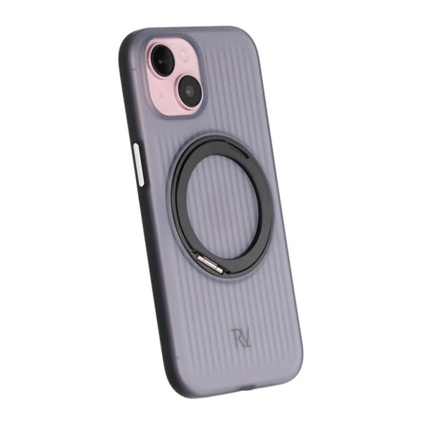 Rvelon iPhone 15 Skal Roterbart MagSafe Stativ Svart