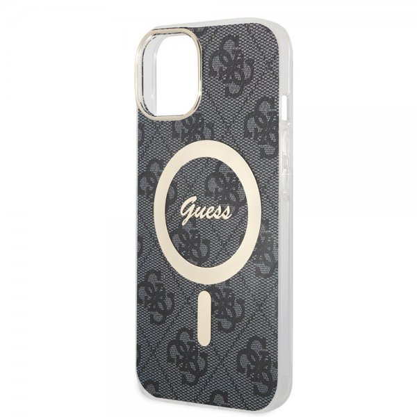 Guess iPhone 15 Skal 4G Pattern MagSafe Svart
