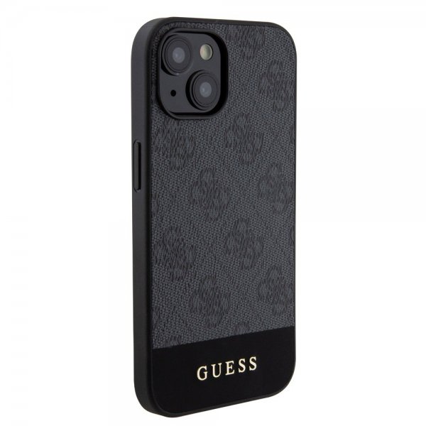 Guess iPhone 15 Skal Bottom Stripe MagSafe Svart
