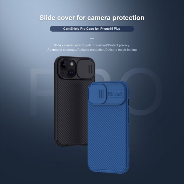 Nillkin iPhone 15 Skal CamShield Blå