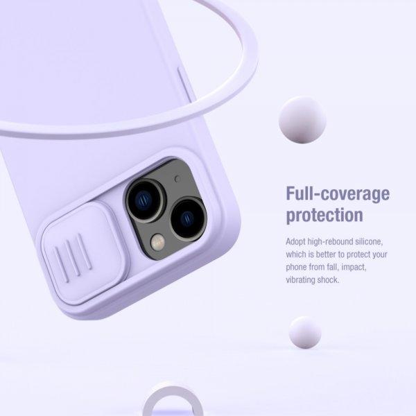 Nillkin iPhone 15 Skal CamShield Silky MagSafe Blå
