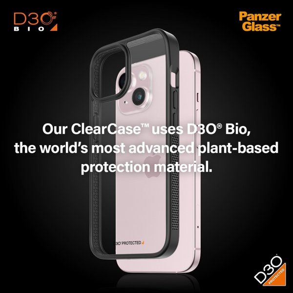 PanzerGlass iPhone 15 Skal ClearCase D3O Svart
