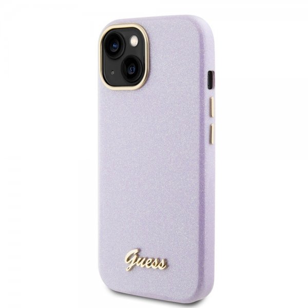 Guess iPhone 15 Skal Full Glitter Wrapped Lilac