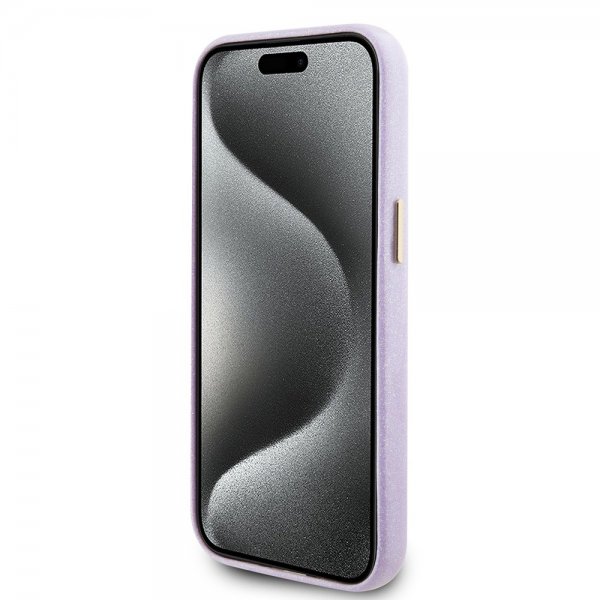 Guess iPhone 15 Skal Full Glitter Wrapped Lilac