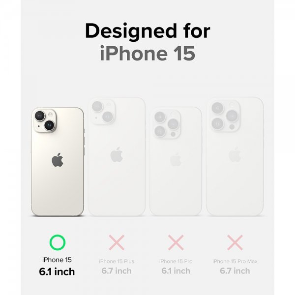 Ringke iPhone 15 Skal Fusion Bold Matte Gray
