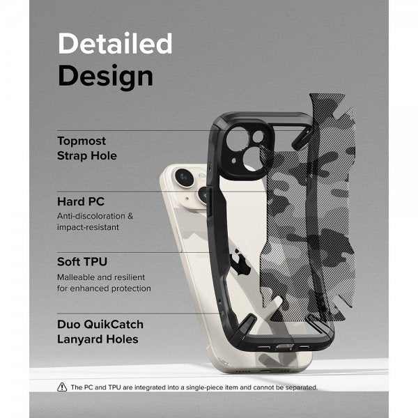 Ringke iPhone 15 Skal Fusion X Design Camo Black